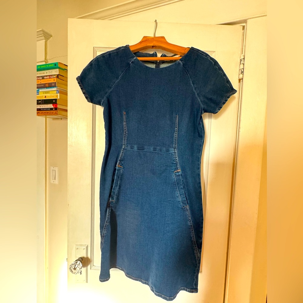 Part Two denim dress, with pockets and great stretch
